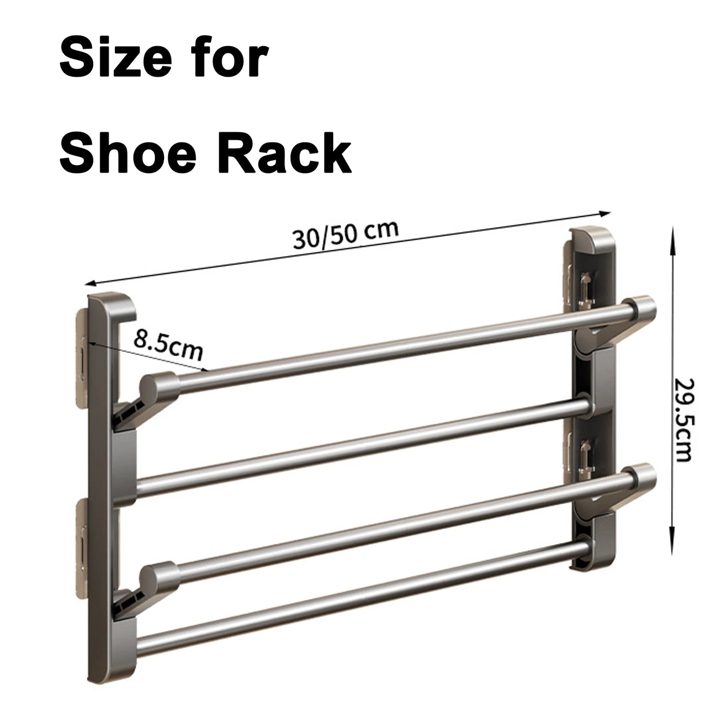 2025 Bathroom slipper rack wall-mounted non-punching toilet door shoe rack drain multi-functional folding shoe storage rack